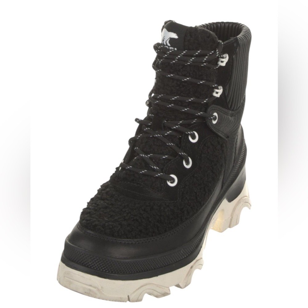 Sorel Black and White Lace-Up Boots - Picture 11 of 13